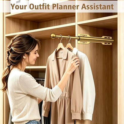 Valet Rod for Closet Pull Out, Standard Retractable closet rod organization rack - Image 5