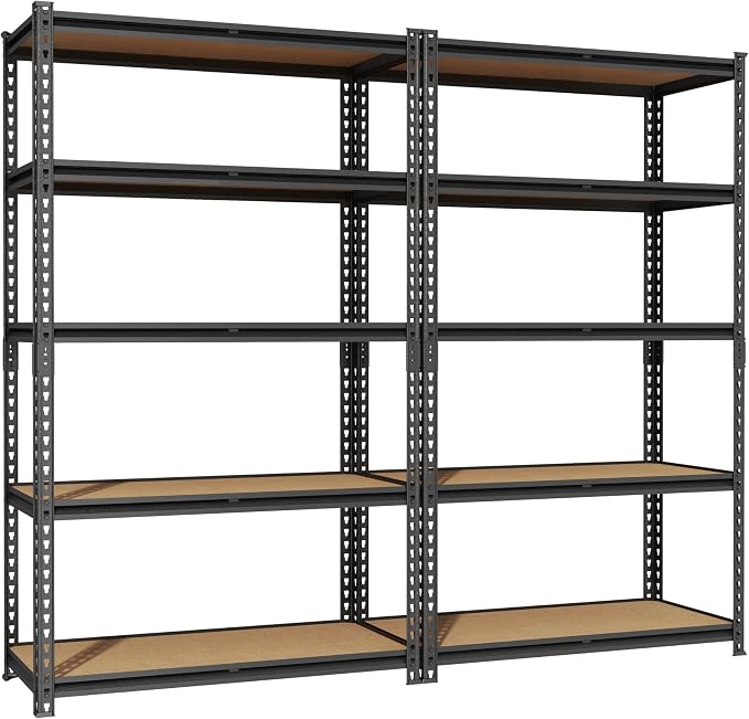 2-Pack 71.9''H Garage Shelving 3000lbs Garage Storage Shelves, Adjustable Heavy by MetalStorageCabinet
