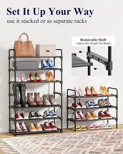 Kitsure Shoe Rack for Closet, Sturdy Shoe Storage for Entryway, Space-Saving - Image 7