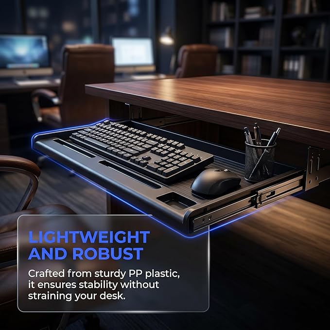 jojofuny Under Desk Keyboard Tray - Image 3