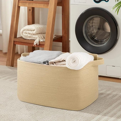 95L Extra Large Blanket Basket, Rectangle Nursery Blanket Storage - Image 5