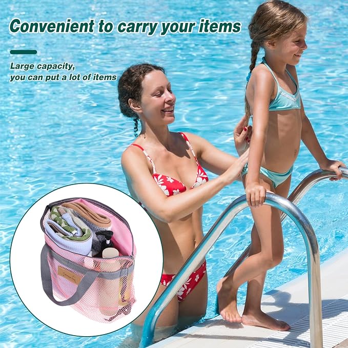 KALIONE Portable Gym Shower Bag, Mesh Shower Caddy Bag, Quick Dry Hanging - Image 3