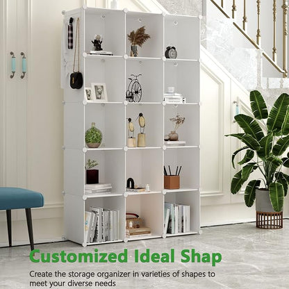 C&AHOME Cube Storage Organizer, 16-Cube Shelves Units, Plastic Storage Cubes - Image 6