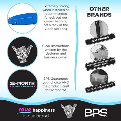 BPS Surfboard Wall Rack - Image 3