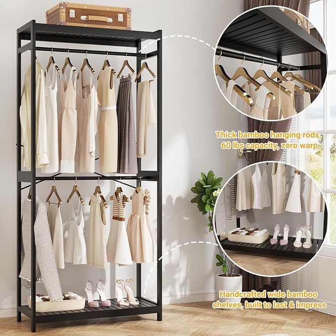 Homykic Bamboo Clothes Rack - Image 6