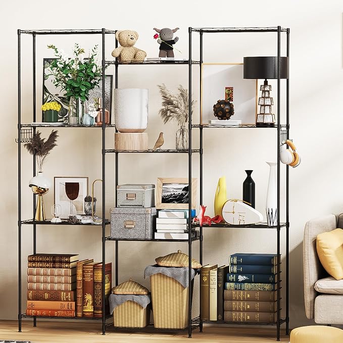 Homdox 6-Tier Storage Shelf Wire Shelving Unit Free Standing Rack Organization - Image 7