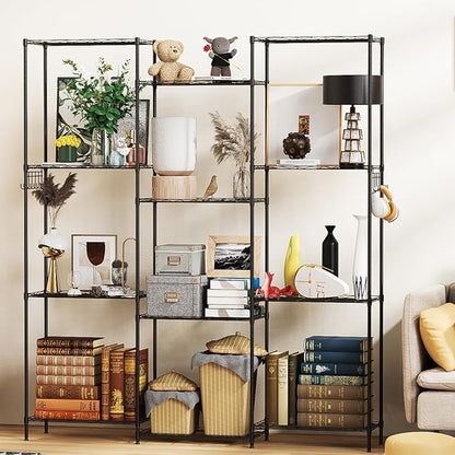 Homdox 6-Tier Storage Shelf Wire Shelving Unit Free Standing Rack Organization - Image 7
