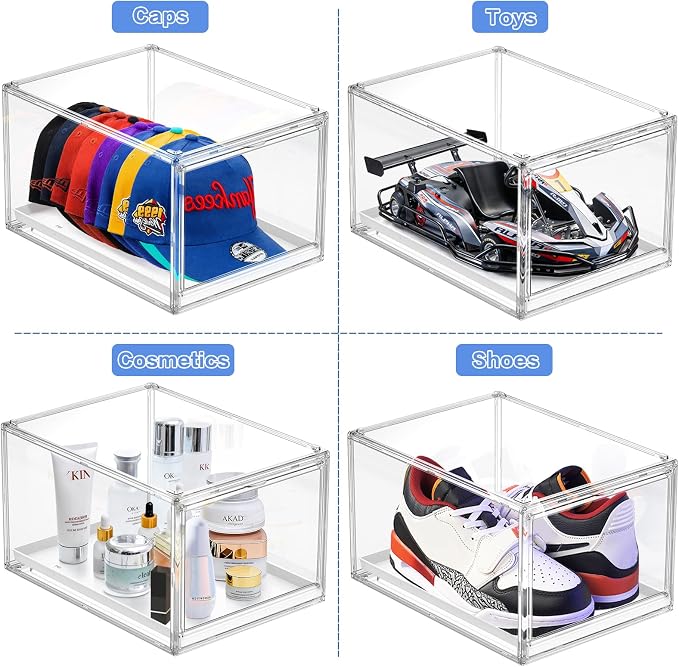Hat Organizer for Baseball Caps, Large Clear Hats Holder Box Hat Storage - Image 6