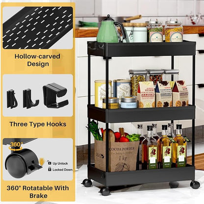 SPACELEAD 3 Tier Rolling Cart - Image 3