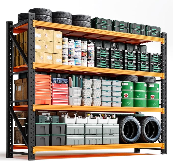 Letaya 6000LBS Heavy Duty Storage Shelves, 4 Tier Large Tall Industrial Shelving by LetayaMetalCabinets