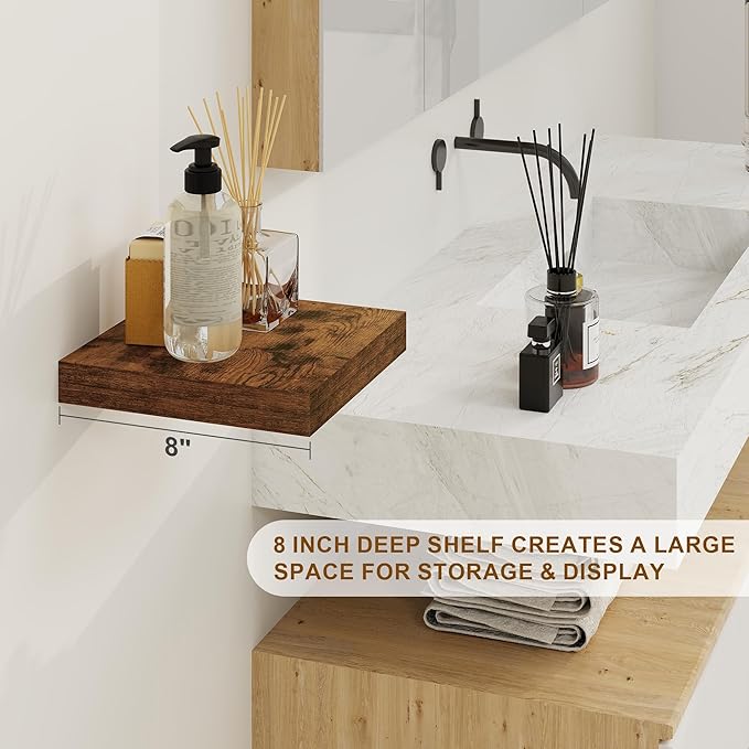 Fun Memories Floating Shelves, 8 Inch Deep Floating Shelves - Image 4