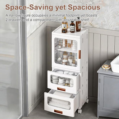VECELO Narrow Bathroom Storage Cabinet - Image 6