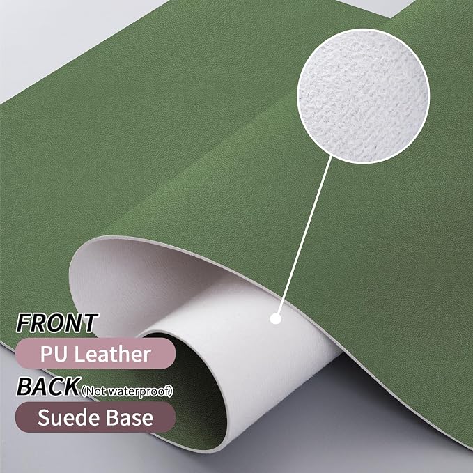 Bloss Olive Green Desk Mat 35.4" x 15.7", Desk Matt - Image 3