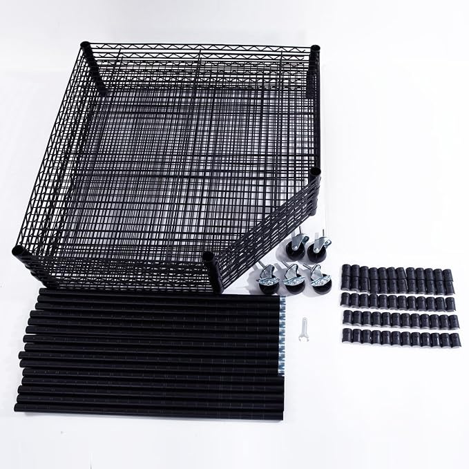 Bonnlo 6-Tier Rolling Heavy Duty Commercial Polygonal Corner Shelf Wire - Image 9