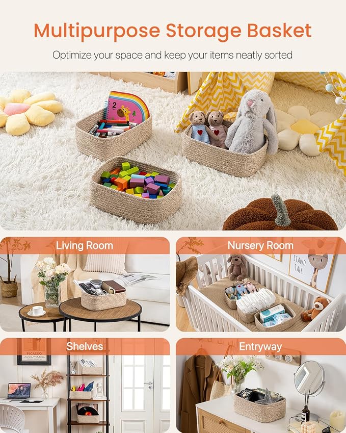 Small Woven Basket, Storage Basket - Image 3