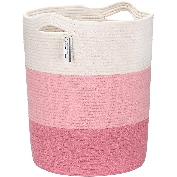 Sea Team Large Size Cotton Rope Woven Storage Basket by SeaTeam