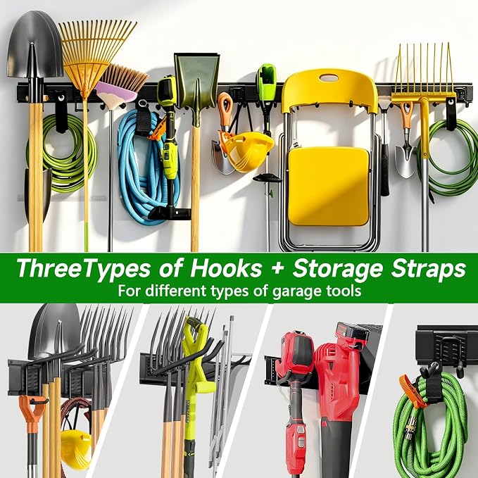 PIYILO Garage Wall Organizer, 96 in Garden Tool Organizer - Image 5