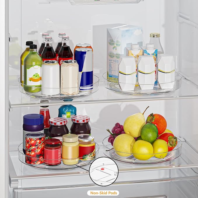 4 Pack 10 Inch Clear Lazy Susan Turntable Organizer - Image 5