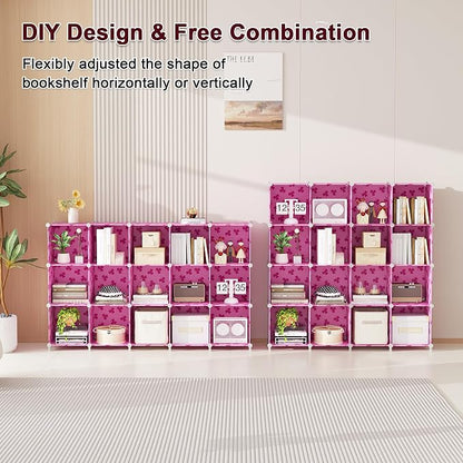 UNKU Cube Storage Organizer, 15 Cube Closet Organizer Storage Shelves, DIY - Image 4