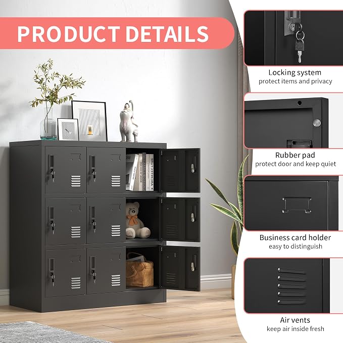 IKIMI Metal Lockers for Employees, Office Storage Locker - Image 4
