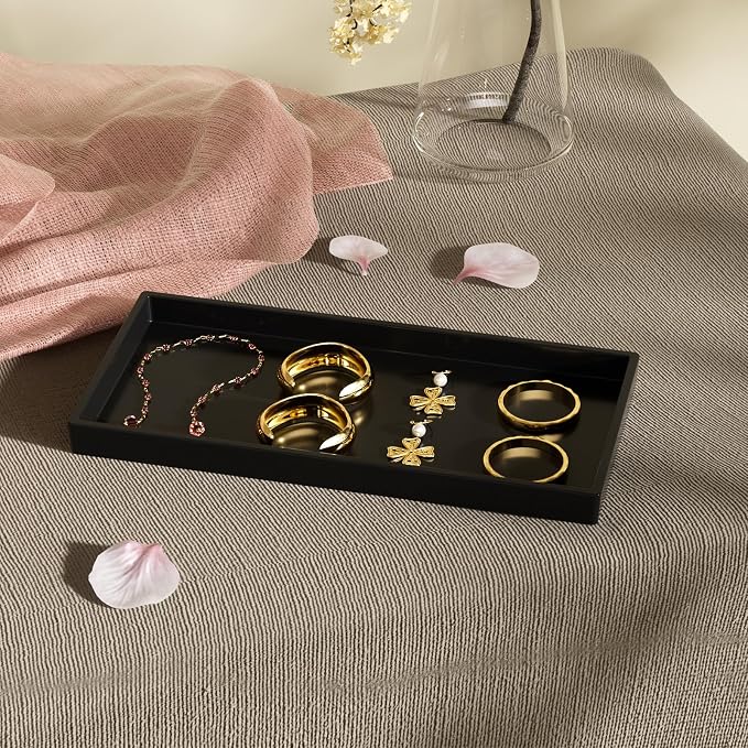 Vanity and Bathroom Tray, 9.8" ABS Countertop Organizer, Waterproof Vanity Tray - Image 5