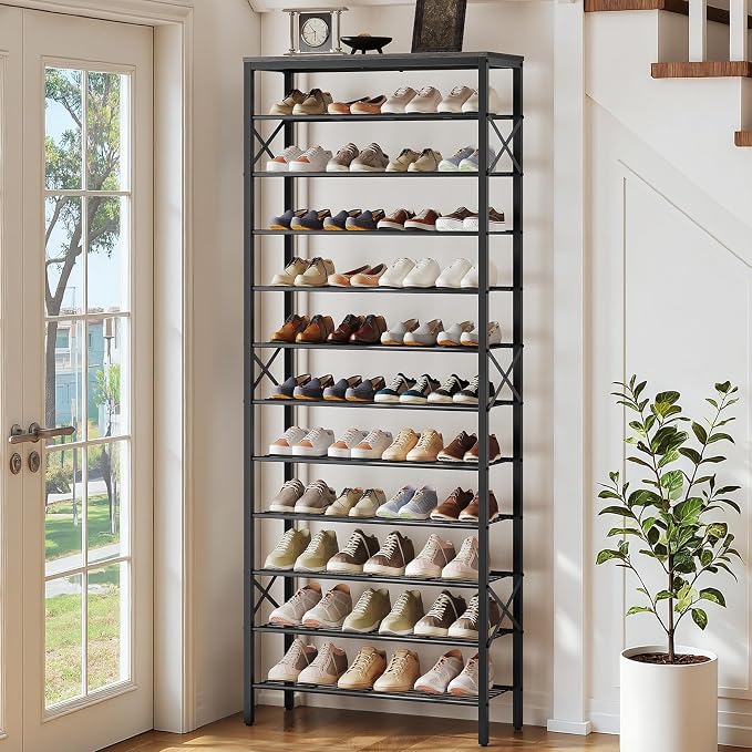 YATINEY 12 Tier Shoe Rack, Large Capacity Shoe Storage Organizer Holds 48 Pairs - Image 7