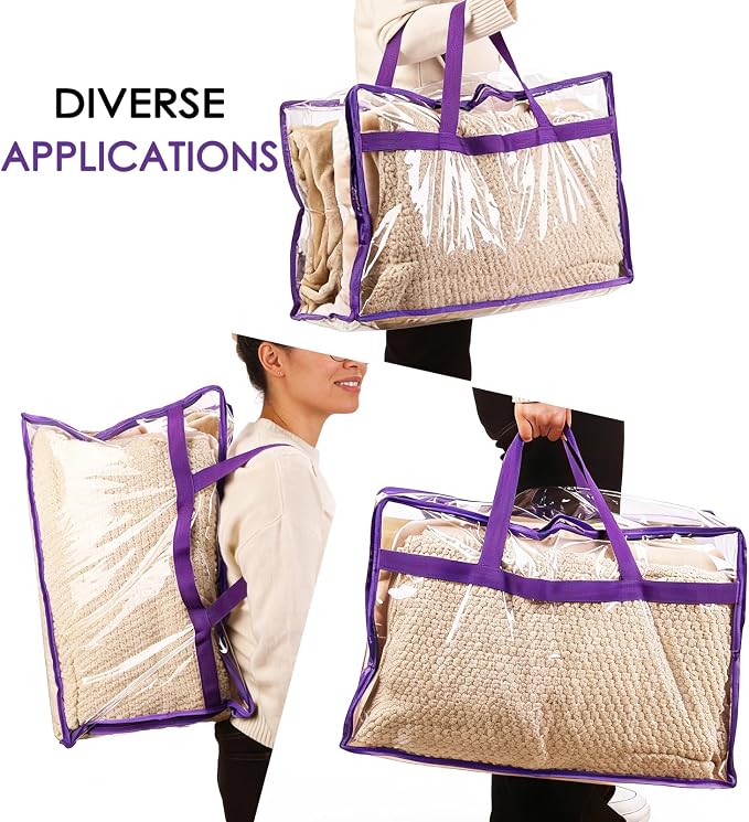 SGHUO Clear Storage Bags 60L Extra Large Plastic Vinyl Blanket Storage Bag - Image 5