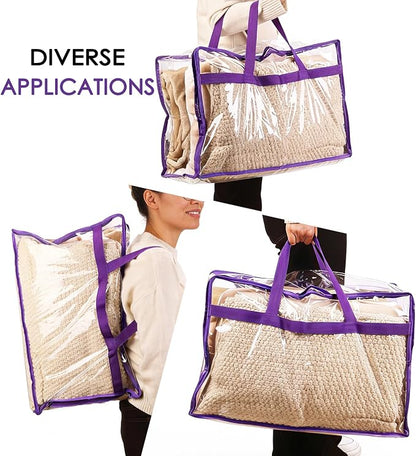 SGHUO Clear Storage Bags 60L Extra Large Plastic Vinyl Blanket Storage Bag - Image 5