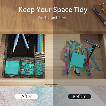 Desk Drawer Organizer, Office Desk Organizer Tray - Image 2