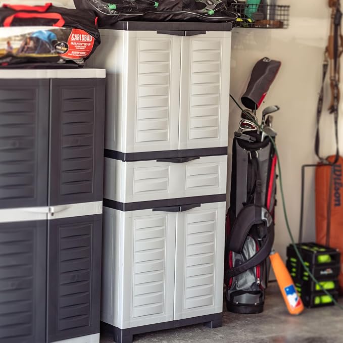 Sunnydaze 57" H Resin Garage Storage Cabinet - Image 7