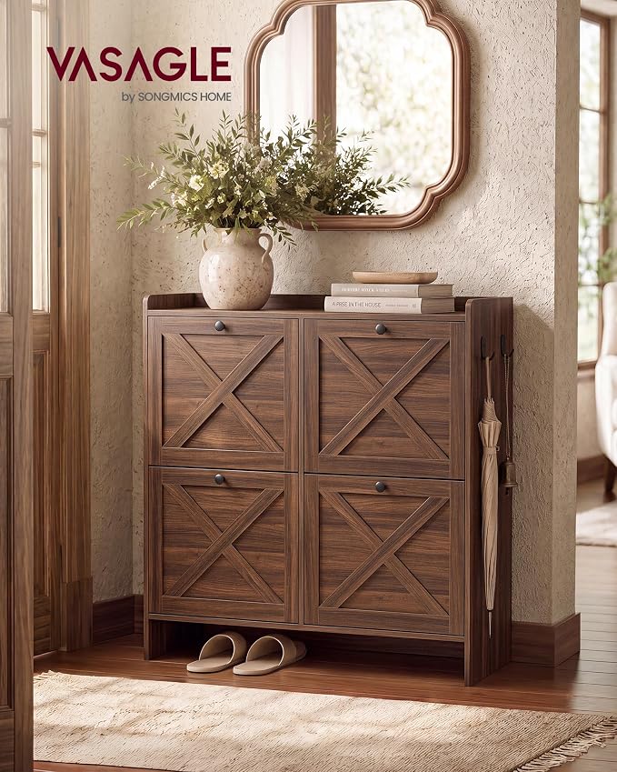 VASAGLE Shoe Storage Cabinet Organizer - Image 3