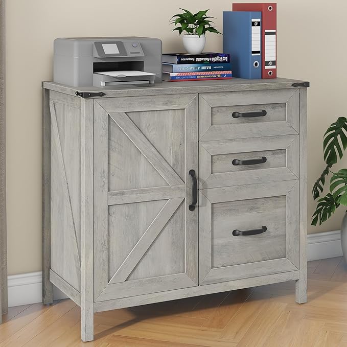 3 Drawers Farmhouse File Cabinet by Halitaa