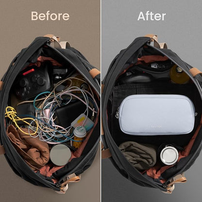 tomtoc Electronics Organizer Travel Case Performance, Water Resistant Bag Cable - Image 5