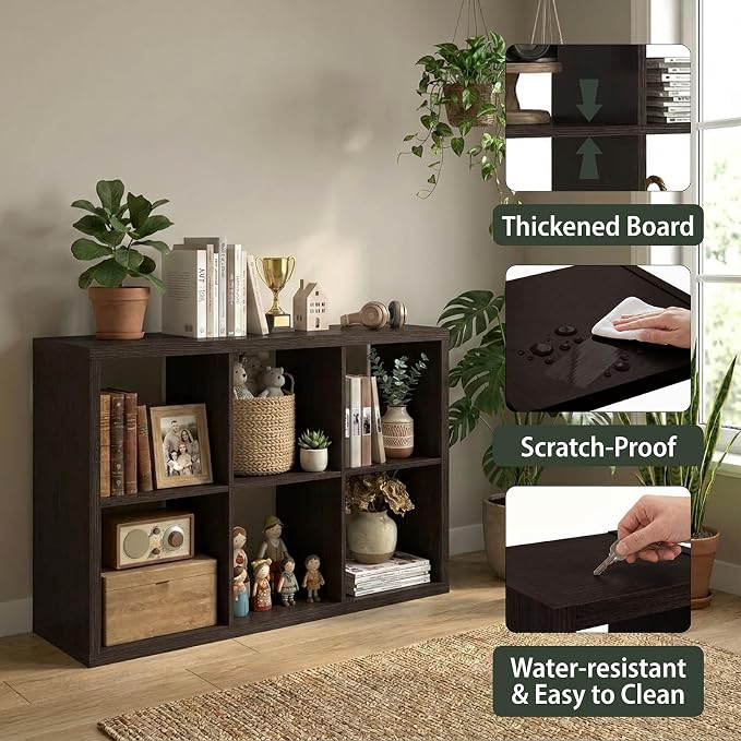 WannabeMyself【2026 Wooden Thick Frame】 6 Cube Storage Organizer - Image 3