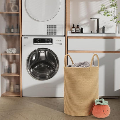 58L Cotton Rope Laundry Basket, Woven Basket - Image 5