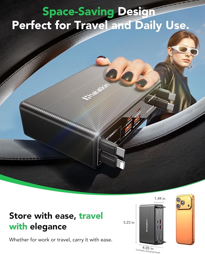 8-in-1 Retractable Charger for Apple Samsung USB C Gan Multiple Devices | 105W - Image 7