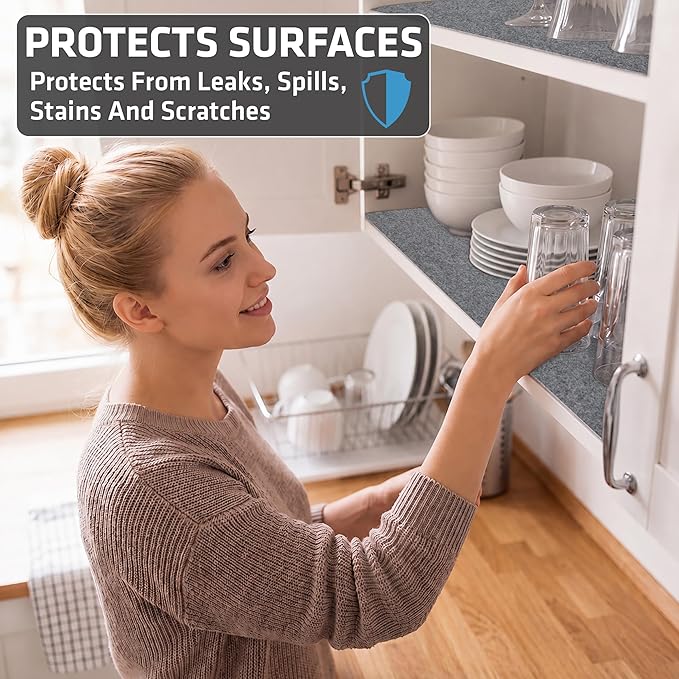 Drymate Premium Luxury Shelf & Drawer Liner, Thick Cushioned Fabric, - Image 2
