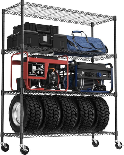 4 Tiers Shelf 1400 lbs Steel Storage Shelving Utility Shelving Unit Steel by MEIGAOPLASTICANDMETALHKCOLIMITED