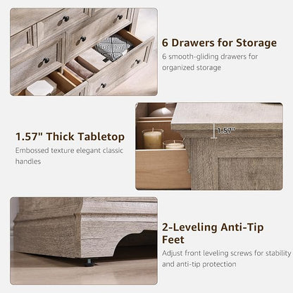 T4TREAM Farmhouse 7 Drawers Dresser - Image 5