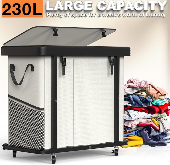 230L Large Fashion Laundry Basket - Image 3