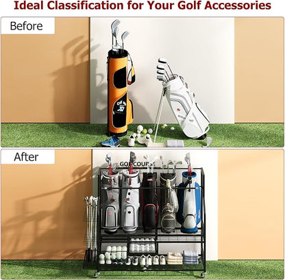 Garvee 4-5 Bags Stand Golf Organizer Rack - Image 5