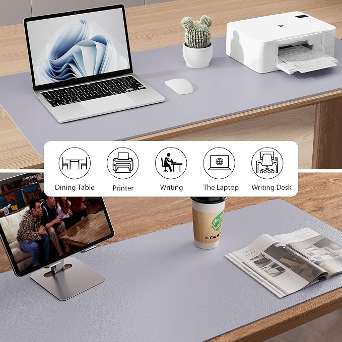 Aothia Large PU Leather Desk Pad Protector – Non-Slip Mouse Pad & Writing Mat - Image 5