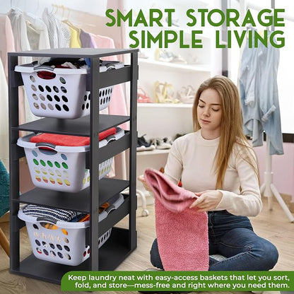 Laundry Basket Holder Shelf - Image 7