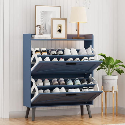 Homleke Farmhouse Shoe Storage Cabinet - Image 9