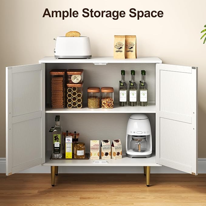 RoyalCraft 2-Door Wood Cabinet, Modern Credenza - Image 5