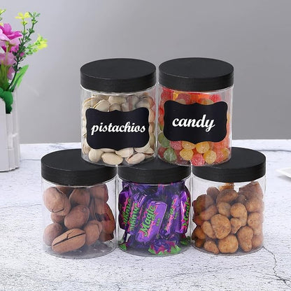 48PCS 8OZ Plastic Jars with Screw On Lids, Labels Refillable Empty Round Slime - Image 8