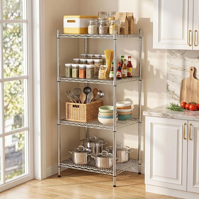 APLSS NSF 4-Tier Chrome Storage Shelves, Dry Environments, Commercial Heavy - Image 6