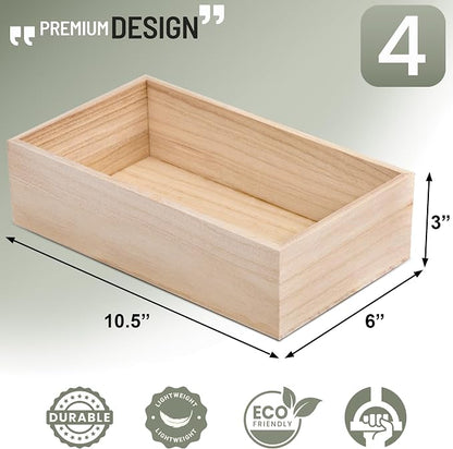 Sorbus Unfinished Wood Crates - Image 6