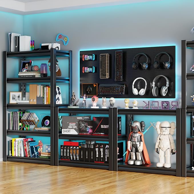 36" W Storage Shelves 2500LBS Garage Shelving Heavy Duty 5 Tier Adjustable - Image 2