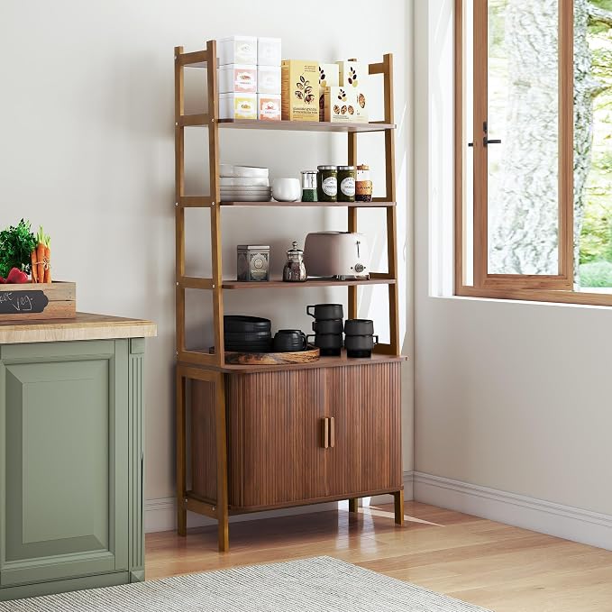 4-Tier Bookshelf, Tall Bookcase - Image 8